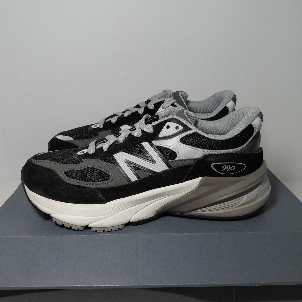 New Balance 990 V6 BK6 Black M990BK6 Athletic Shoes Youth 4 Women's Size 5.5